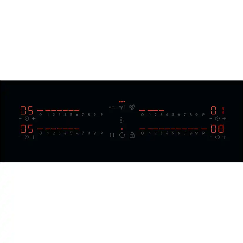 Induktionshäll AEG GCH74B01CB med Integrerad Fläkt Med Automatisk Styrning