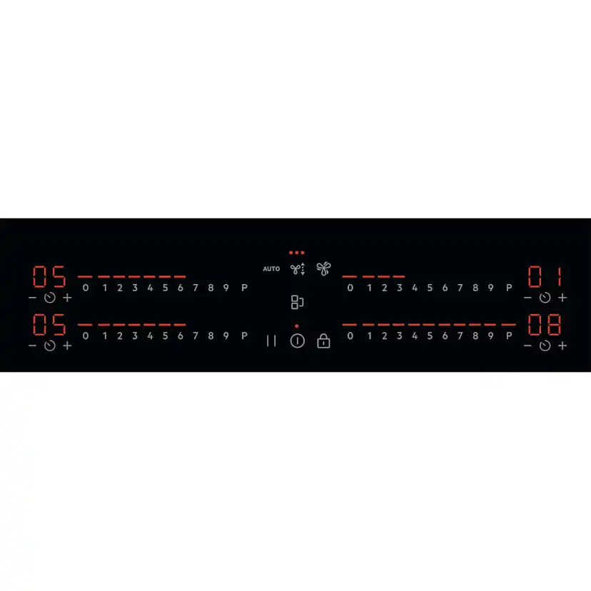 Induktionshäll AEG GCH74B01CB med Integrerad Fläkt Med Automatisk Styrning