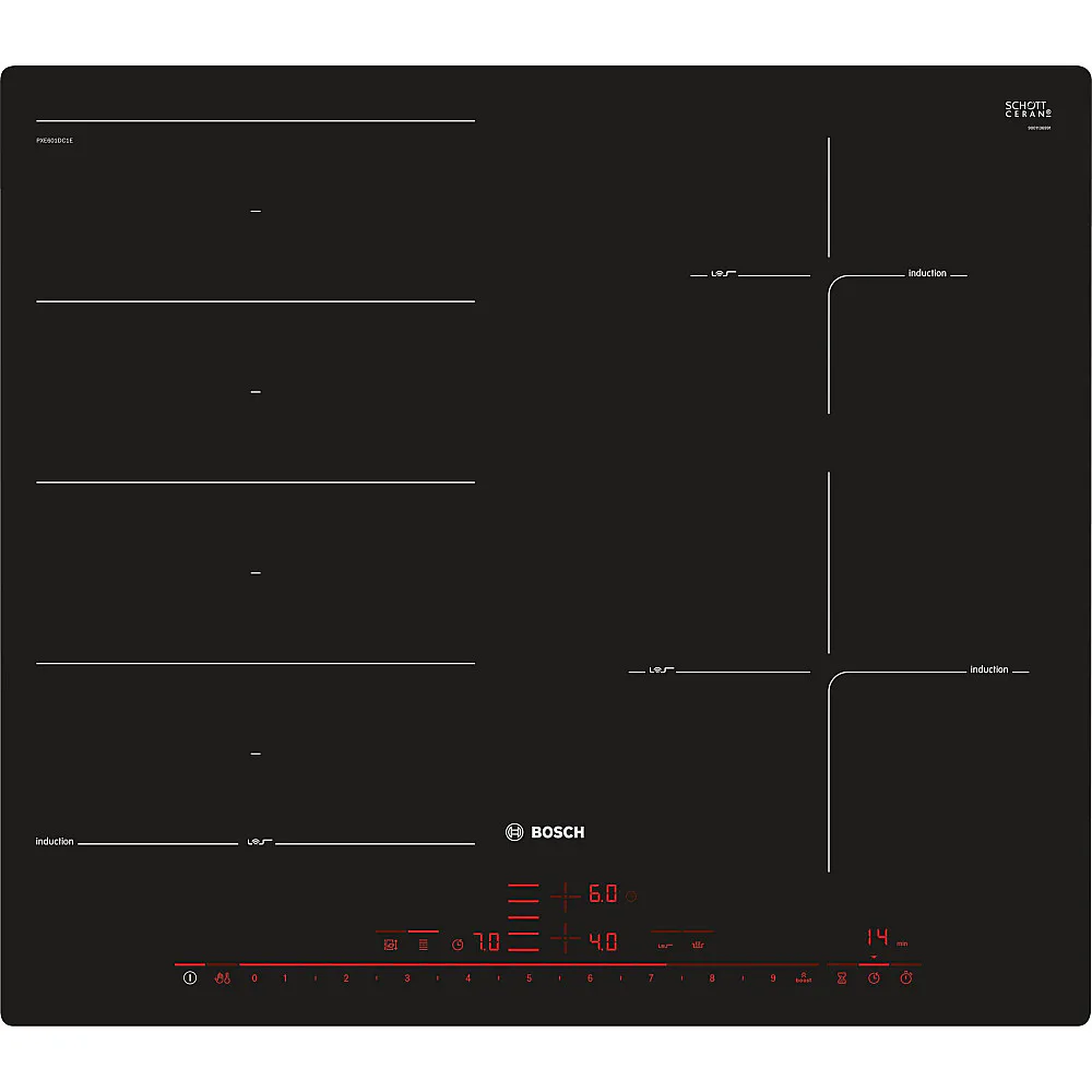 Induktionshäll Bosch Serie 8 PXE601DC1E med PerfectFry-Sensor