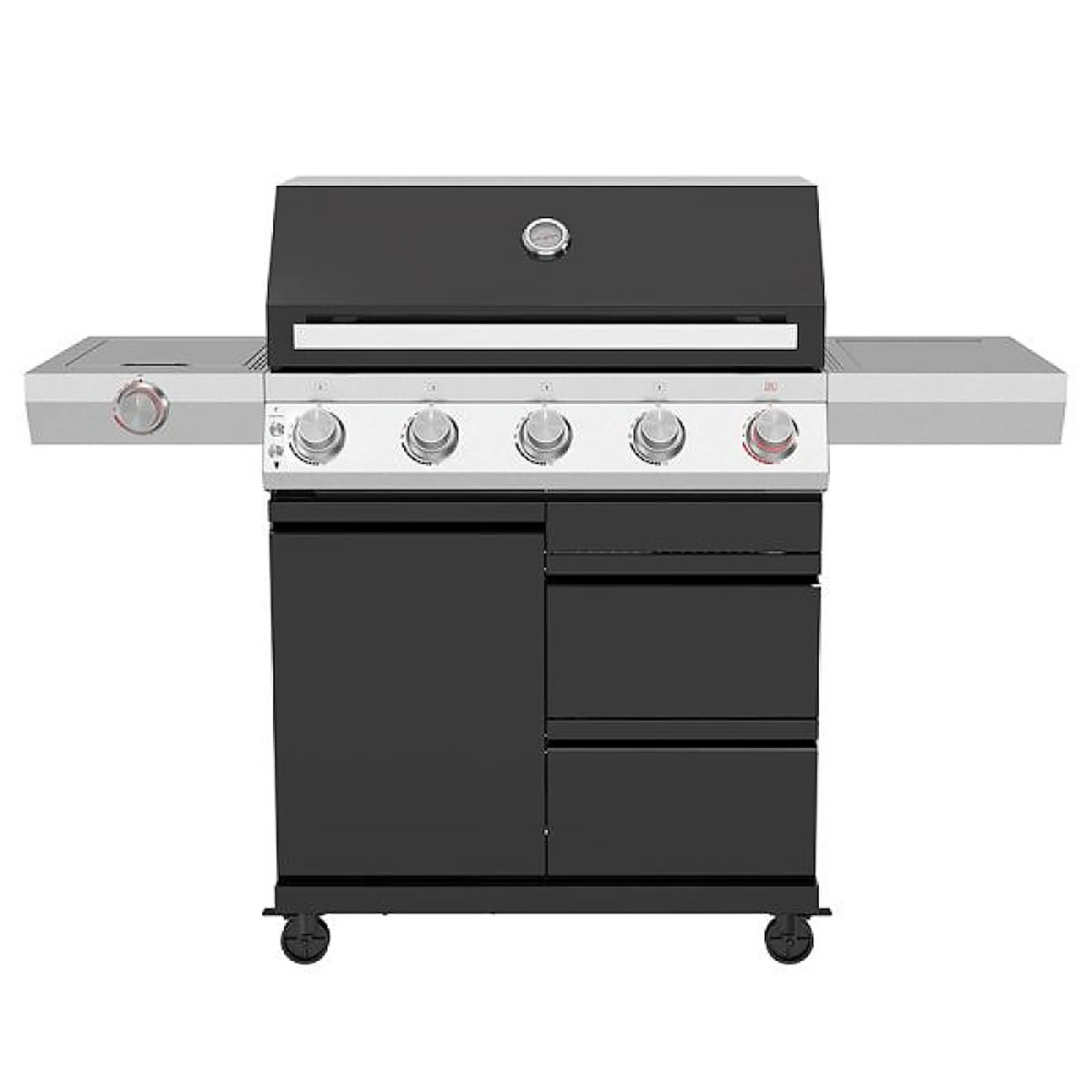 Gasolgrill Bluegaz Z501 Premium Svart med Dubbla Sizzle Burners och Rostfritt Grillgaller