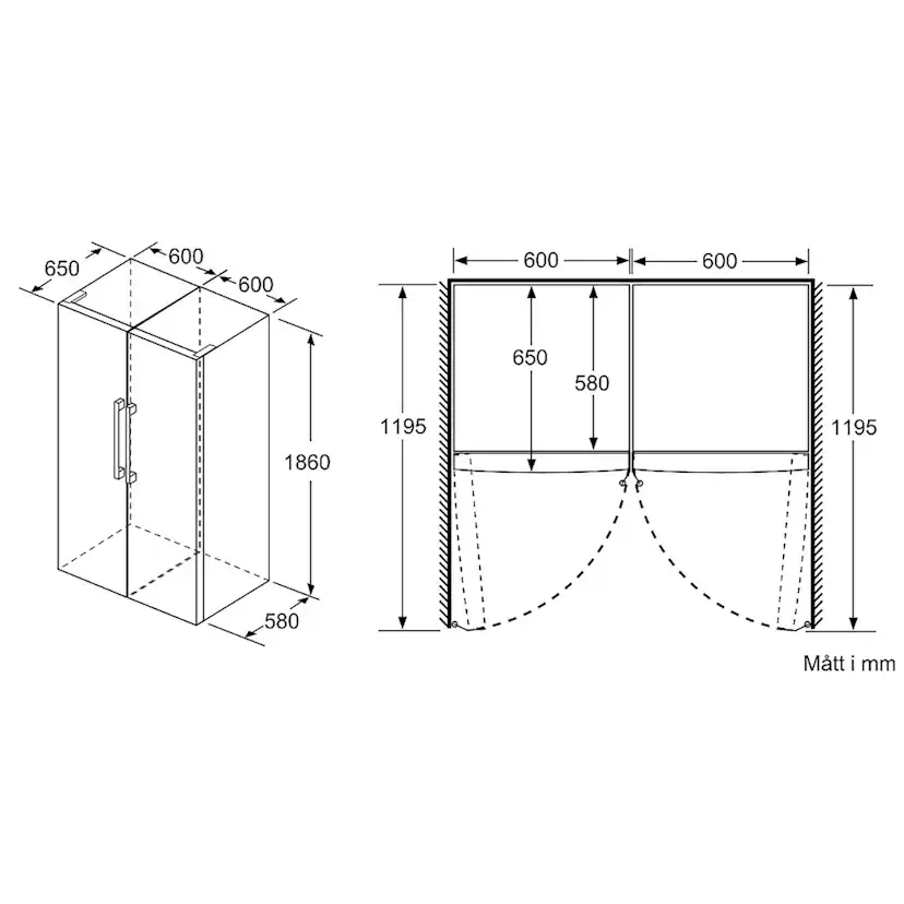 Fristående Frys Bosch GSN36CWEP Serie 4 Vit