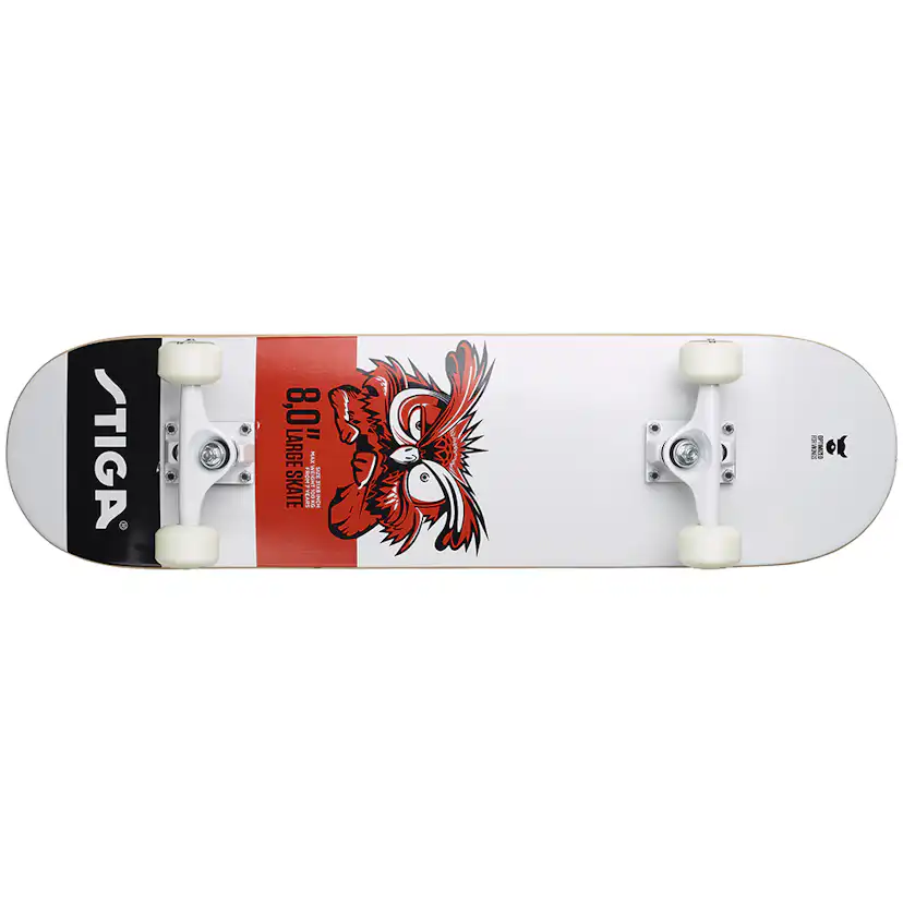 Skateboard STIGA Sports Skateboard Owl 8.0 White