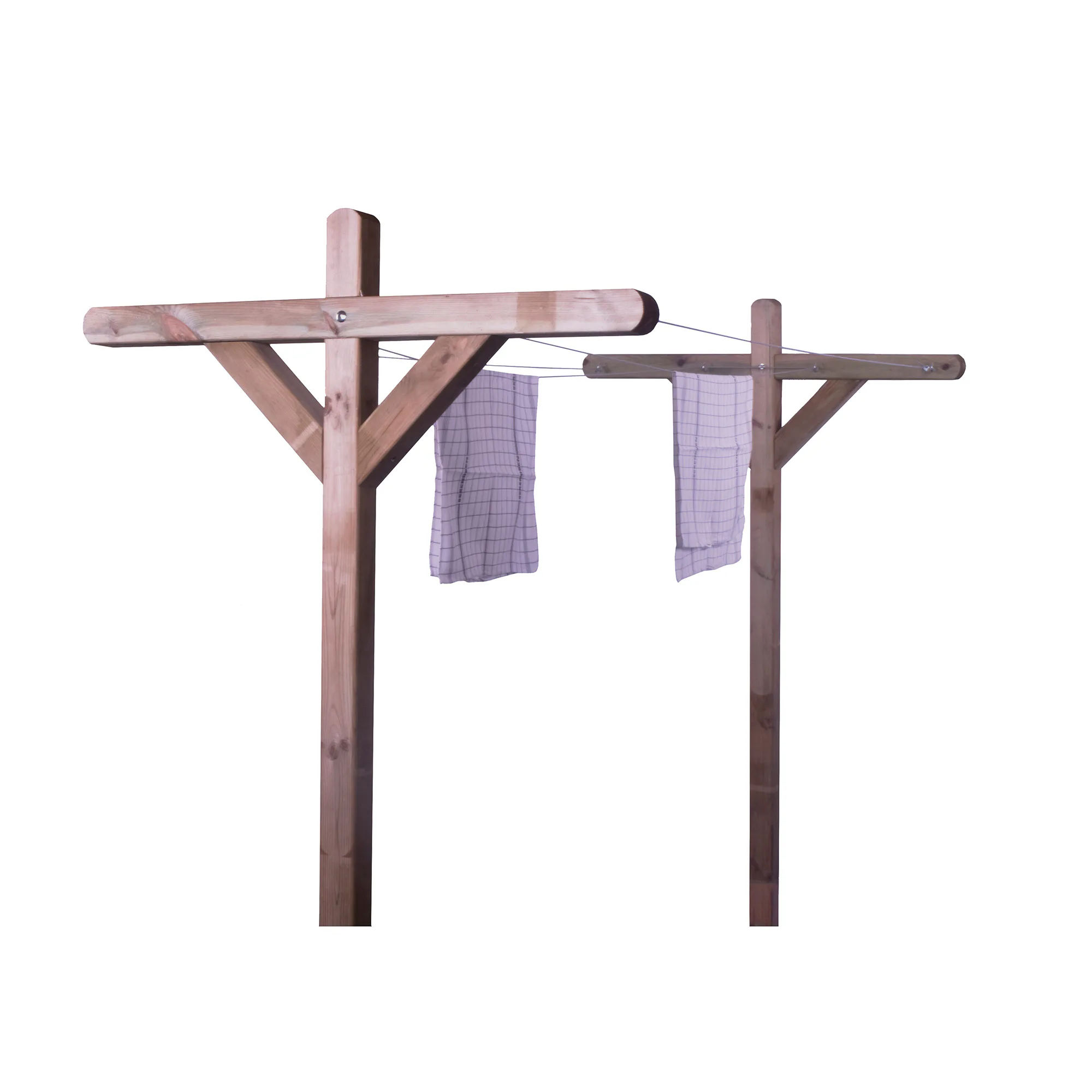 Torkställning Hortus Utomhusställning i Tryckimpregnerat Trä med 20m Tråd