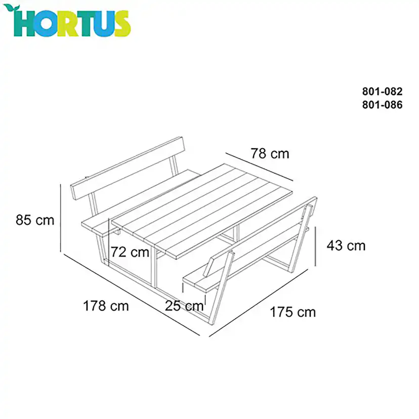 Picknickbord Hortus Freja