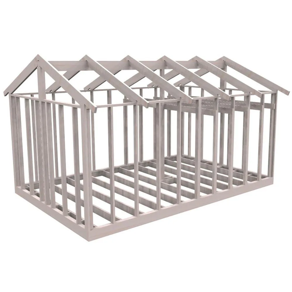 Attefallsstomme Byggstommar 22 grader Med Loft 6000x3940 mm Lösvirke