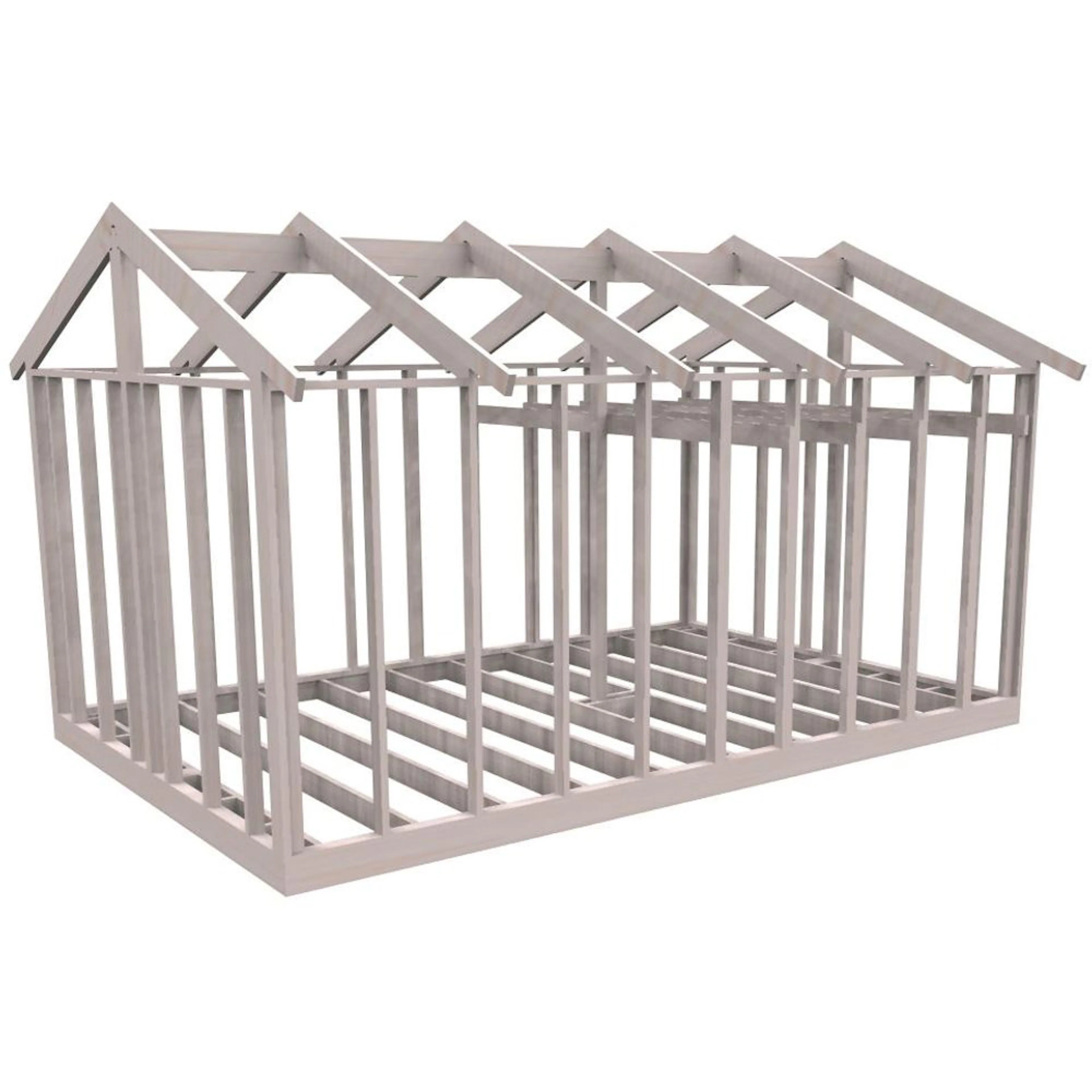 Attefallsstomme Byggstommar 22 grader Med Loft 6000x3940 mm Färdiga Sektioner