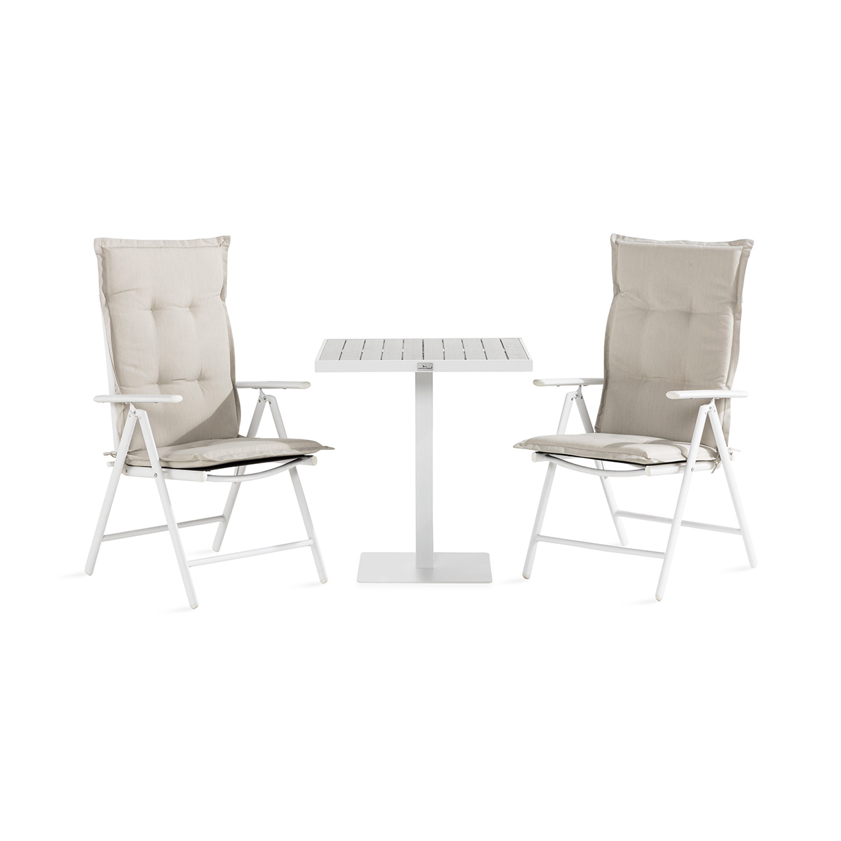 Cafégrupp Comfort Garden Tunis Caféset 70x70 + 2 Maggie Positionsstol m Dyna