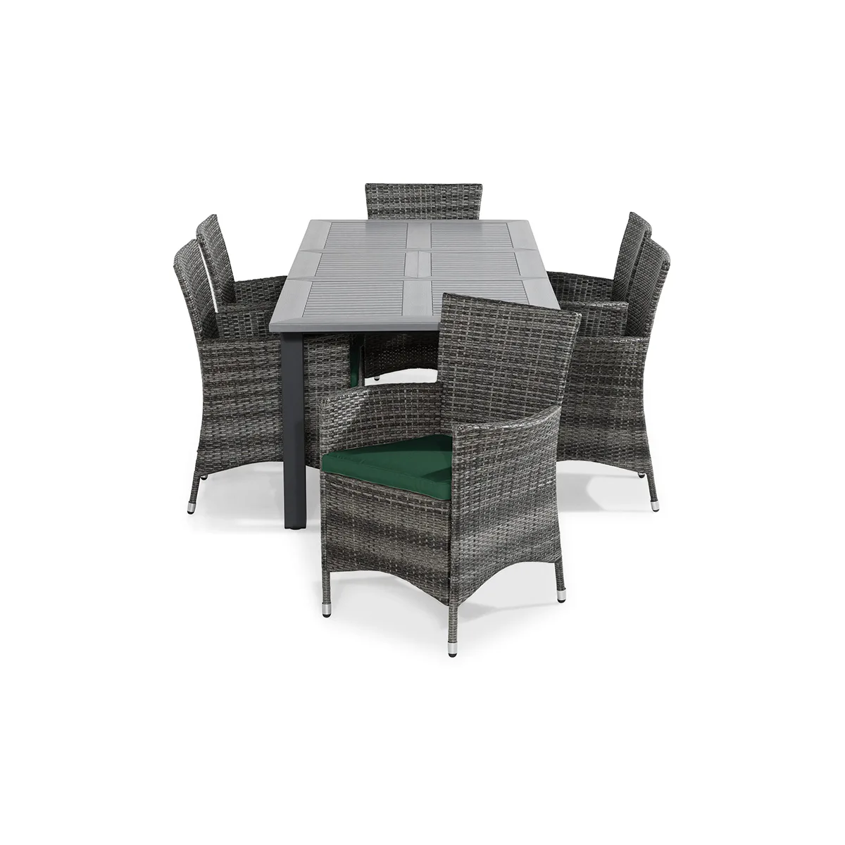 Trädgårdsgrupp Comfort Garden Monaco Förlängningsbar Matgrupp inkl 6 Thor Fåtöljer m Dyna