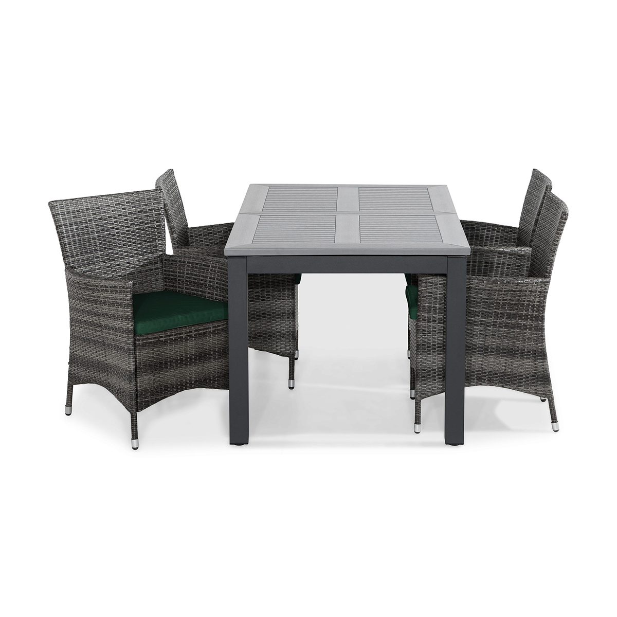 Trädgårdsgrupp Comfort Garden Monaco Förlängningsbar Matgrupp inkl 4 Thor Fåtöljer m Dyna