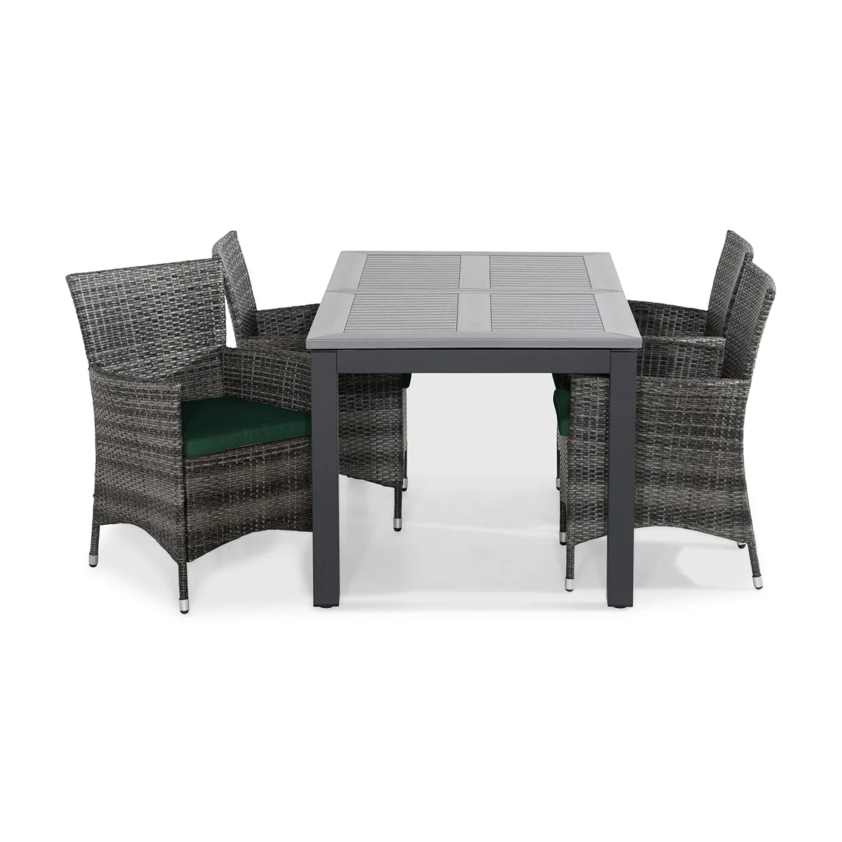 Trädgårdsgrupp Comfort Garden Monaco Förlängningsbar Matgrupp inkl 4 Thor Fåtöljer m Dyna