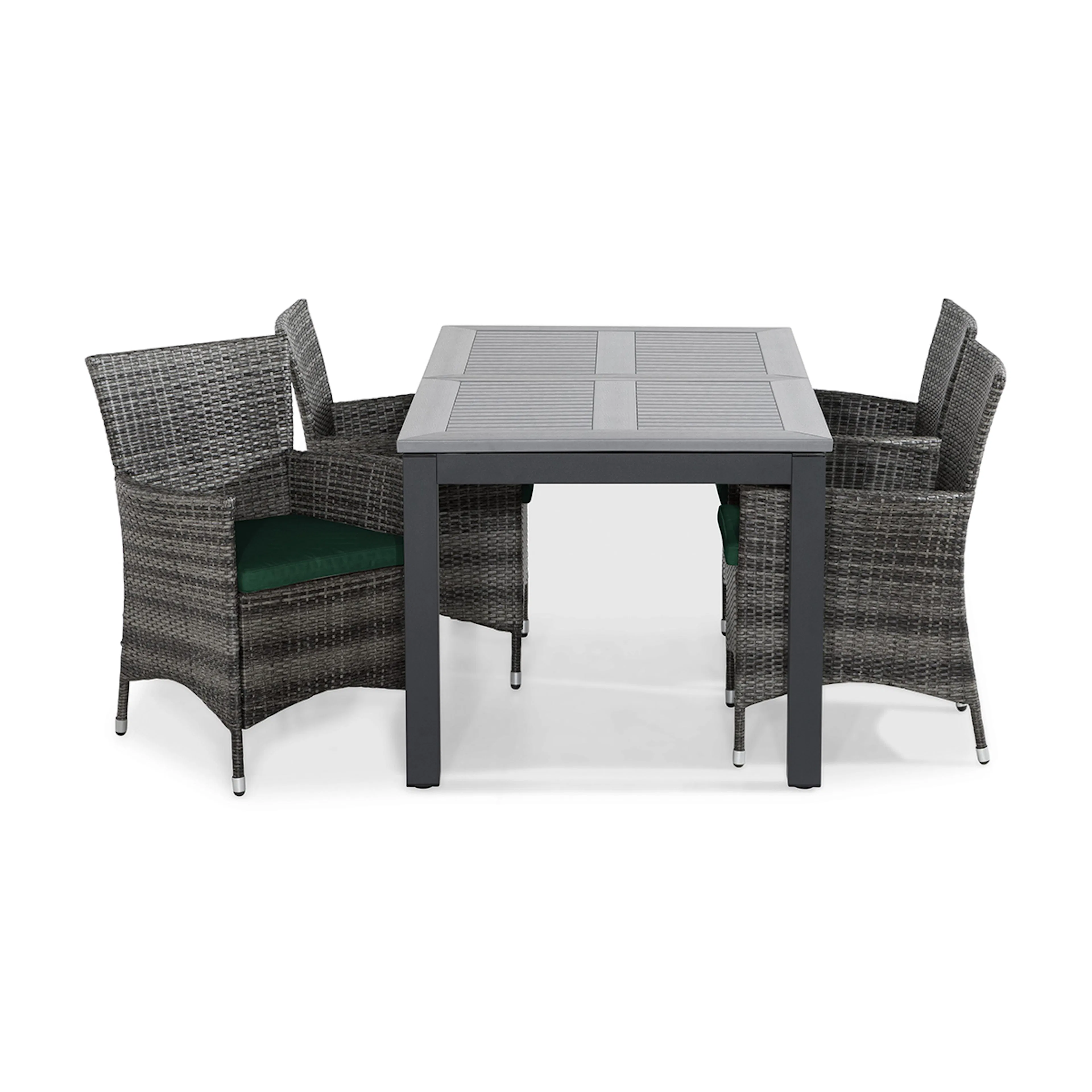 Trädgårdsgrupp Comfort Garden Monaco Förlängningsbar Matgrupp inkl 4 Thor Fåtöljer m Dyna