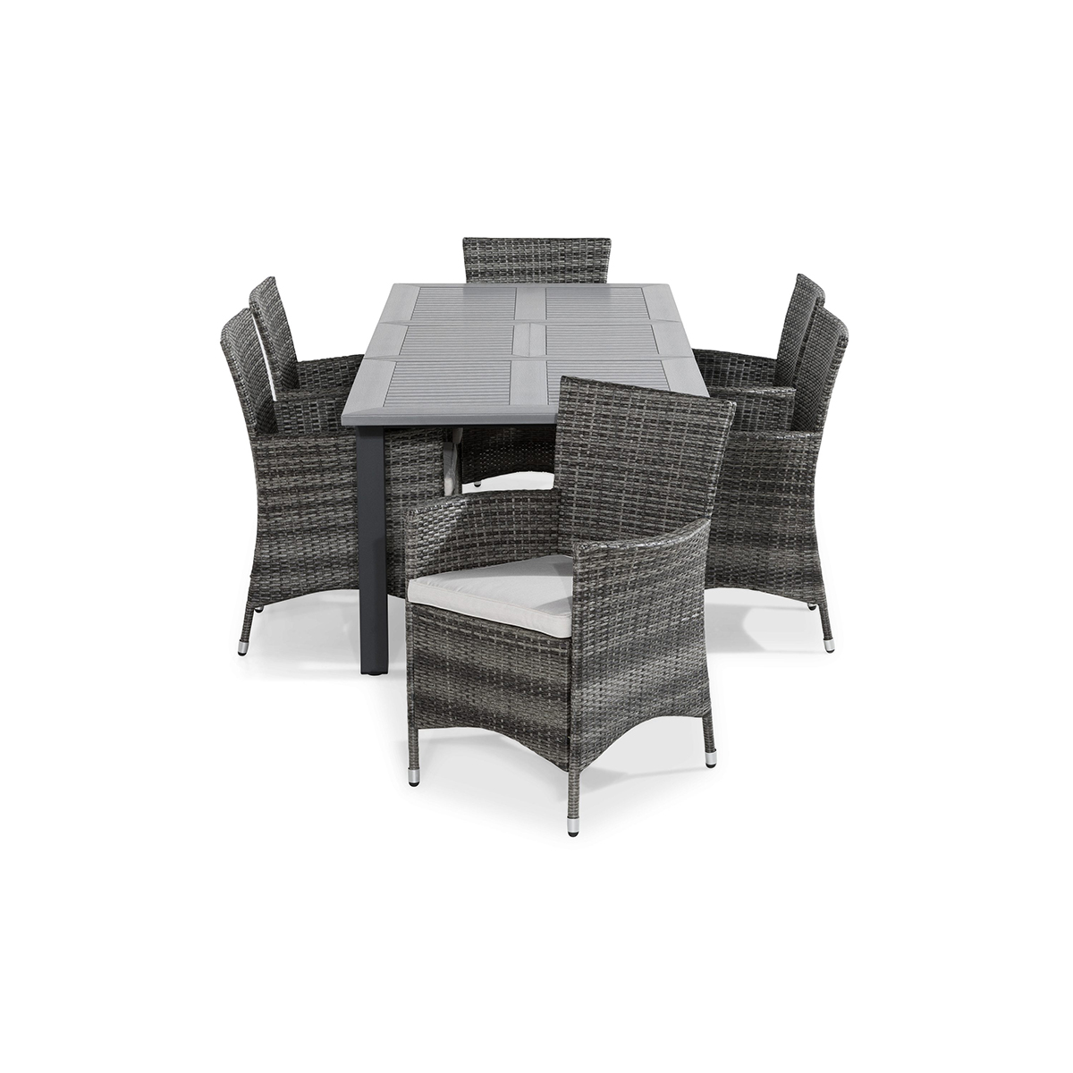 Trädgårdsgrupp Comfort Garden Monaco Matgrupp Utomhus 152-210x90 + 6 Thor Fåtölj m Dyna