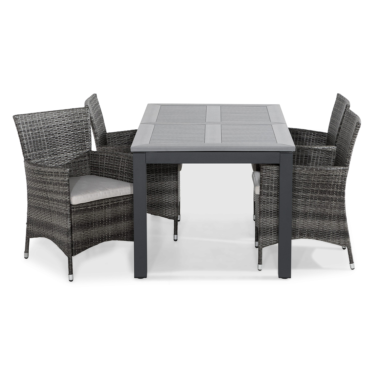 Trädgårdsgrupp Comfort Garden Monaco Förlängningsbar Matgrupp Utomhus inkl 4 Thor Fåtöljer m Dyna