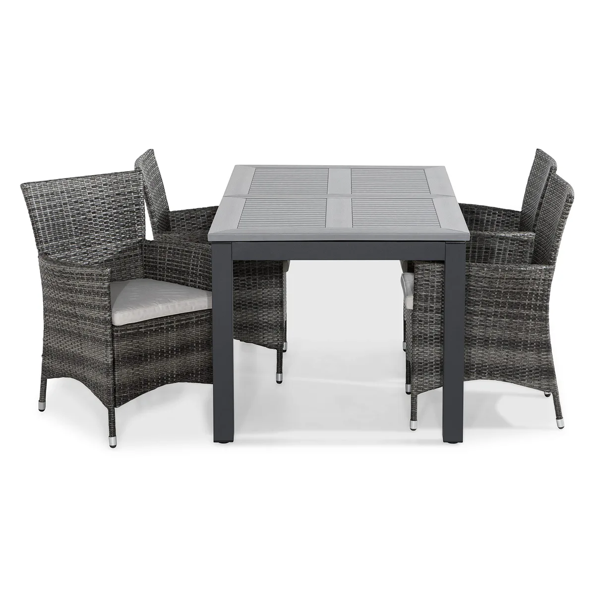 Trädgårdsgrupp Comfort Garden Monaco Förlängningsbar Matgrupp Utomhus inkl 4 Thor Fåtöljer m Dyna