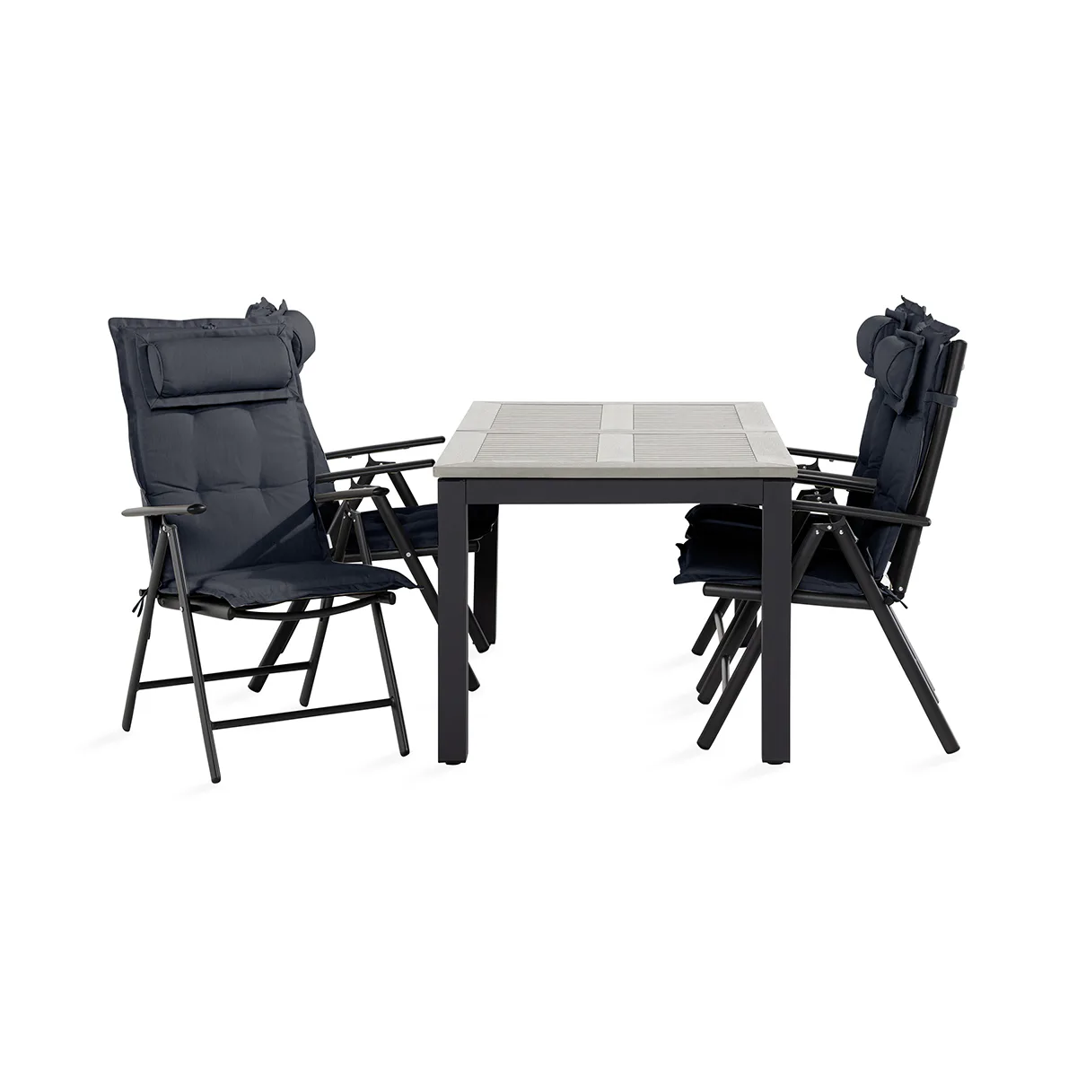 Trädgårdsgrupp Comfort Garden Monaco Matgrupp Utomhus 90x152-210 + 4 Maggie Positionsstol m Dyna