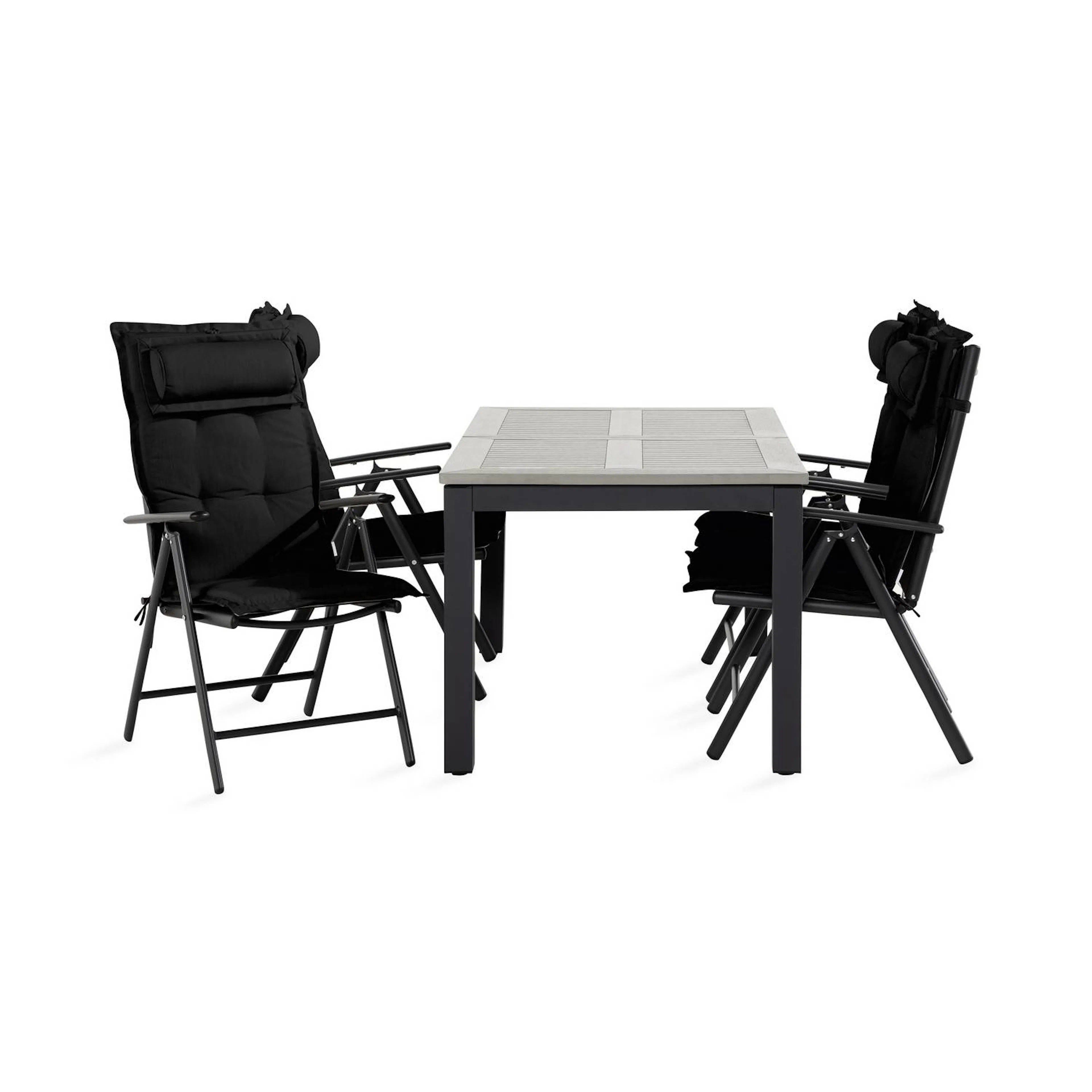 Matgrupp Comfort Garden Monaco Matgrupp Utomhus 90x152-210 med 4 Maggie Positionsstol m Dyna ink Nackkudde