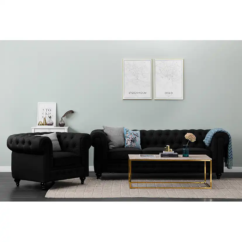 3-sitssoffa Scandinavian Choice Chesterfield Neo