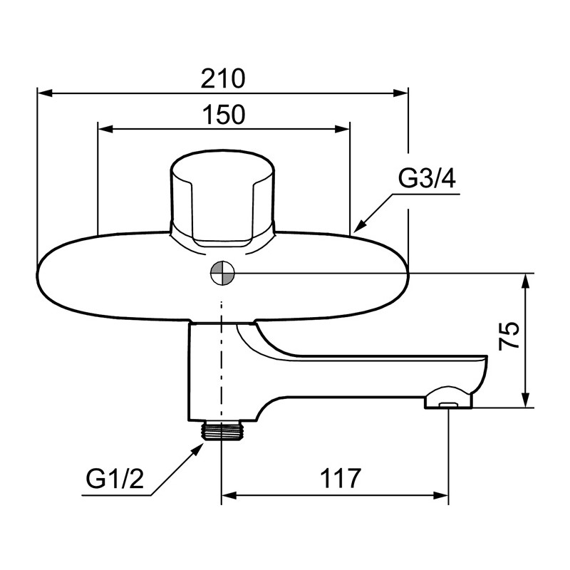 Badkarsblandare Mora Cera W5