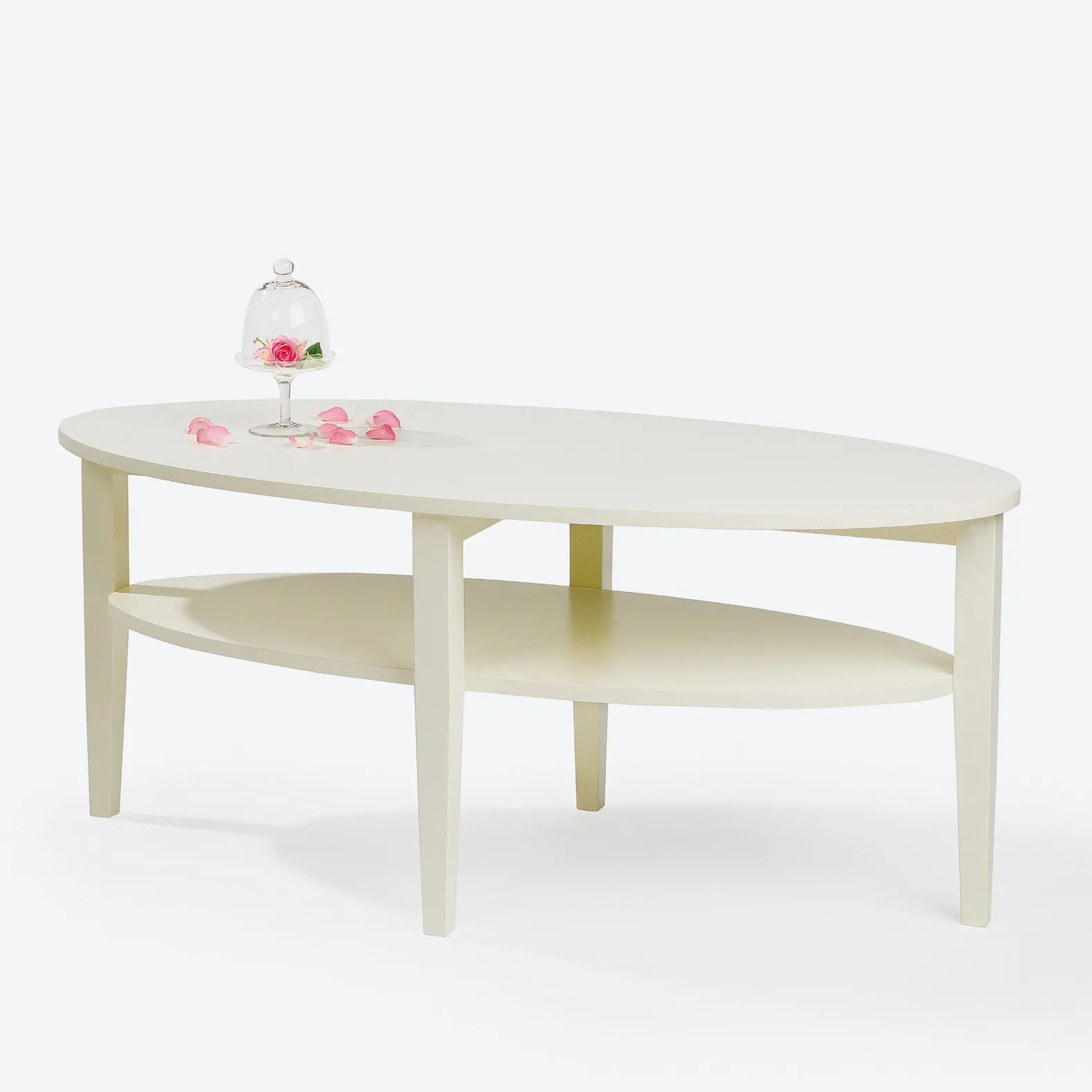 Soffbord Stenexpo Nevada Vit Ovalt Vardagsrumsbord 120cm