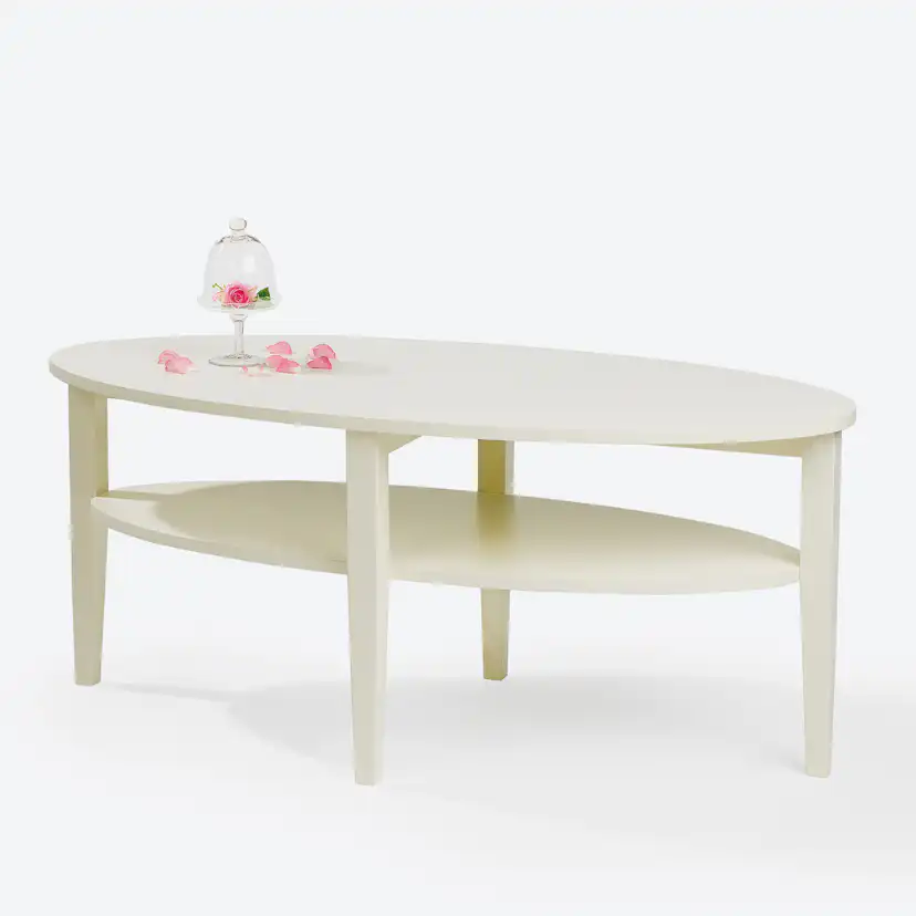 Soffbord Stenexpo Nevada Vit Ovalt Vardagsrumsbord 120cm