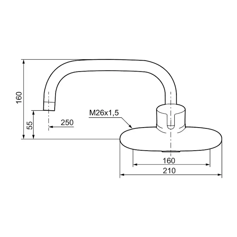 Köksblandare Mora MMIX W5 Vägghängd med Överliggande Pip