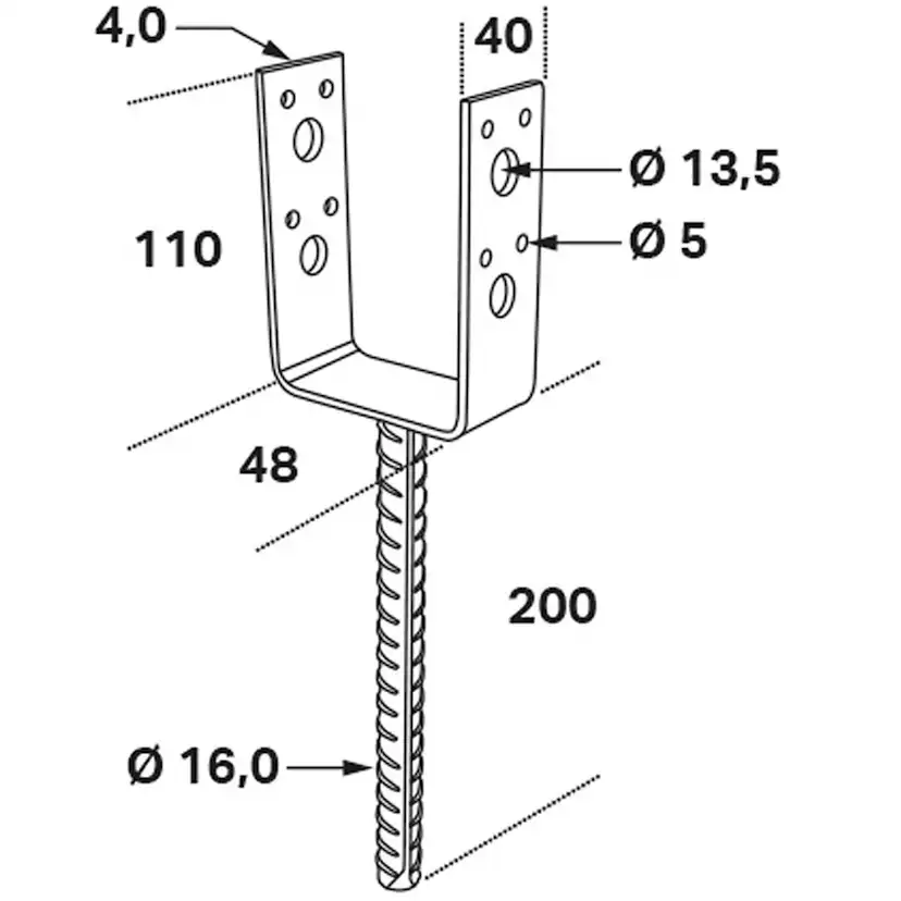 Stolphållare FAST CSU CE
