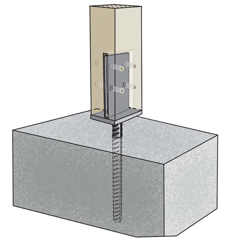 Stolphållare FAST CSPI 90x70x110 CE