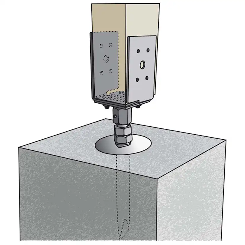 Stolphållare FAST CSUA 0-150x70 CE