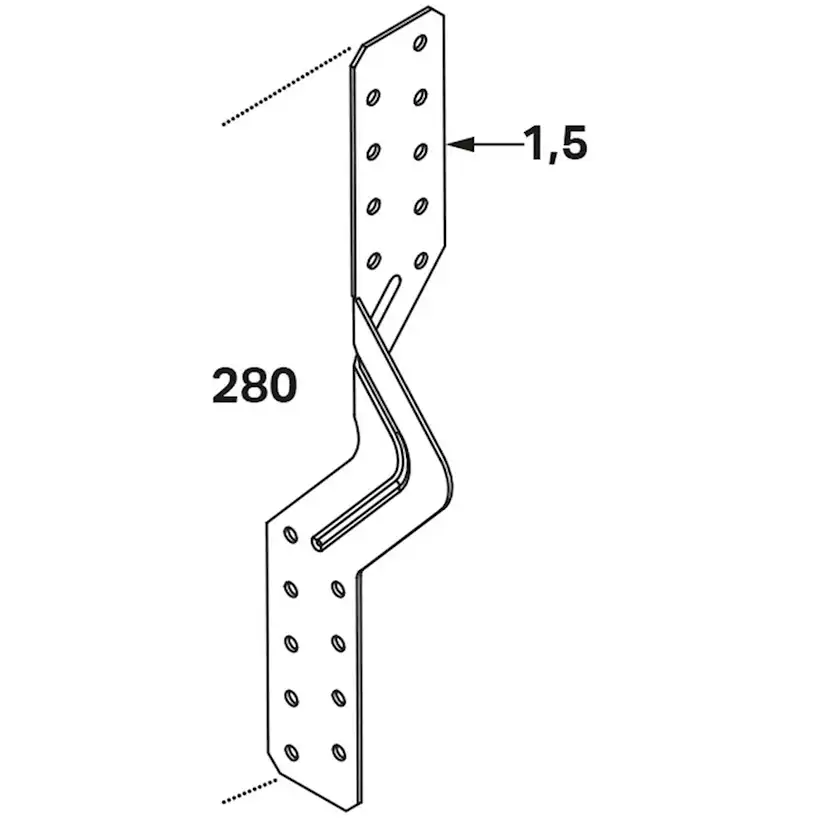 Takåsfäste FAST RRFRU 280x1,5 mm