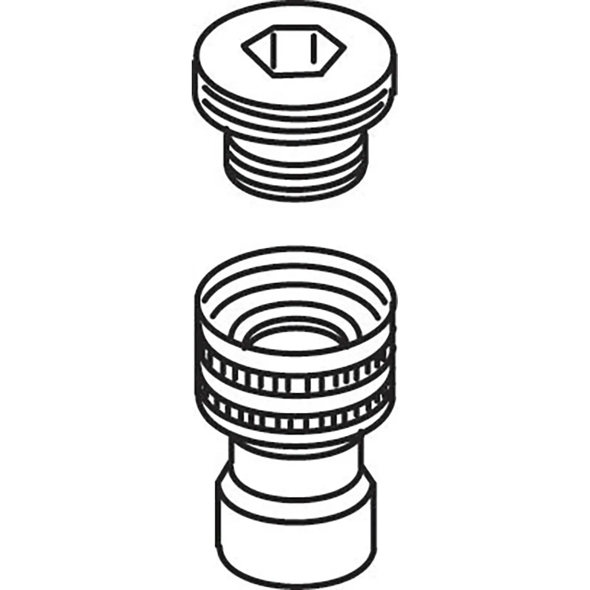 Övergångsnippel Oras För Snabbkoppling M28 x G15