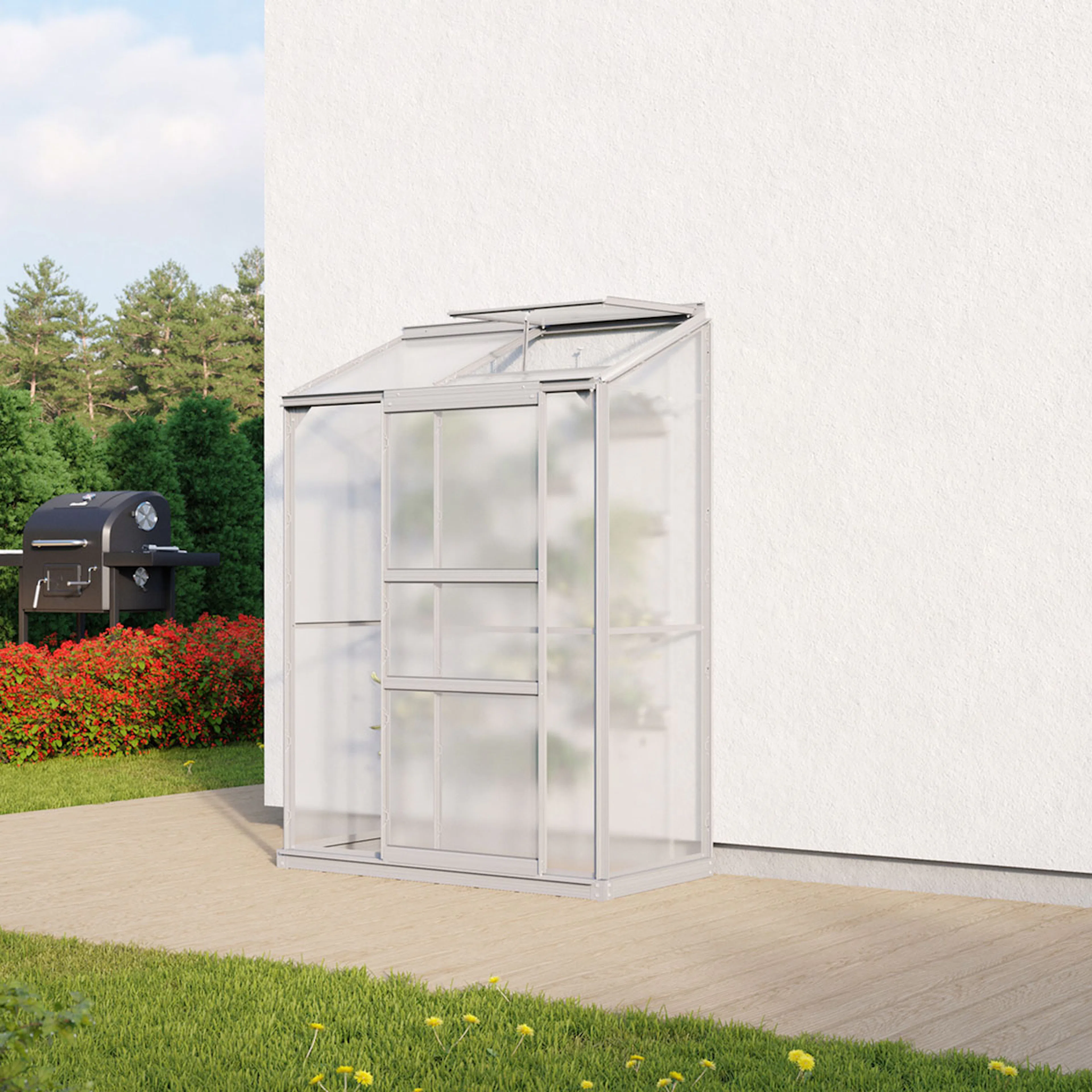 Växthus Plast Vitavia Ida 900 med Polykarbonat och Sockel