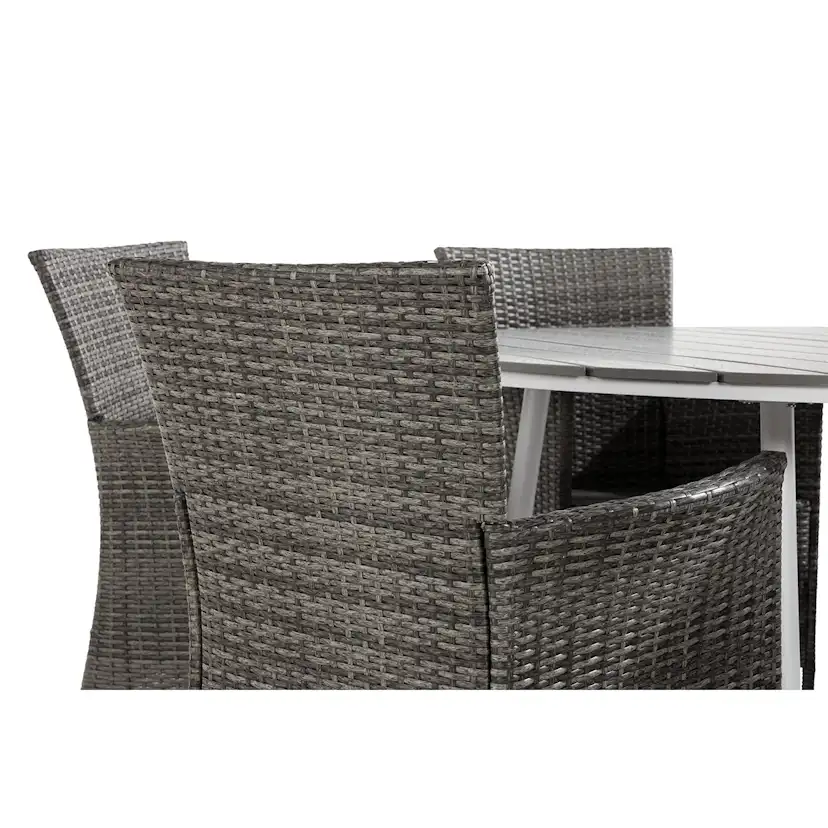 Trädgårdsgrupp Comfort Garden Tunis Matgrupp Utomhus 140 Rund + 6 Thor Fåtölj