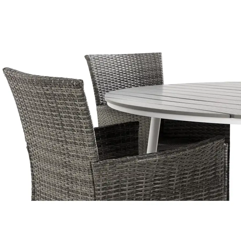 Trädgårdsgrupp Comfort Garden Tunis Matgrupp Utomhus 140 Rund + 4 Thor Fåtölj