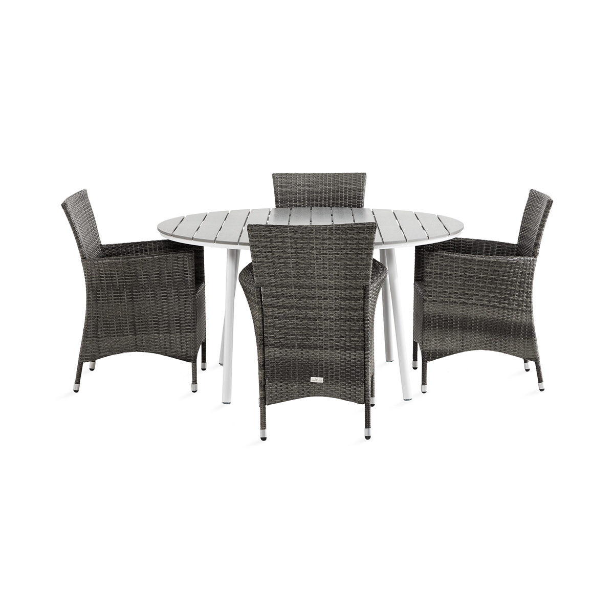 Trädgårdsgrupp Comfort Garden Tunis Matgrupp Utomhus 140 Rund + 4 Thor Fåtölj