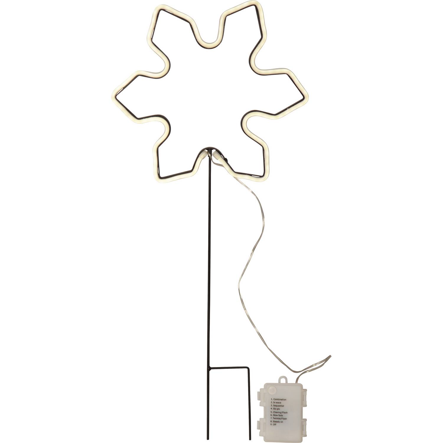 Siluett Star Trading NeonSnowflake Batteridriven Utomhusdekoration LED