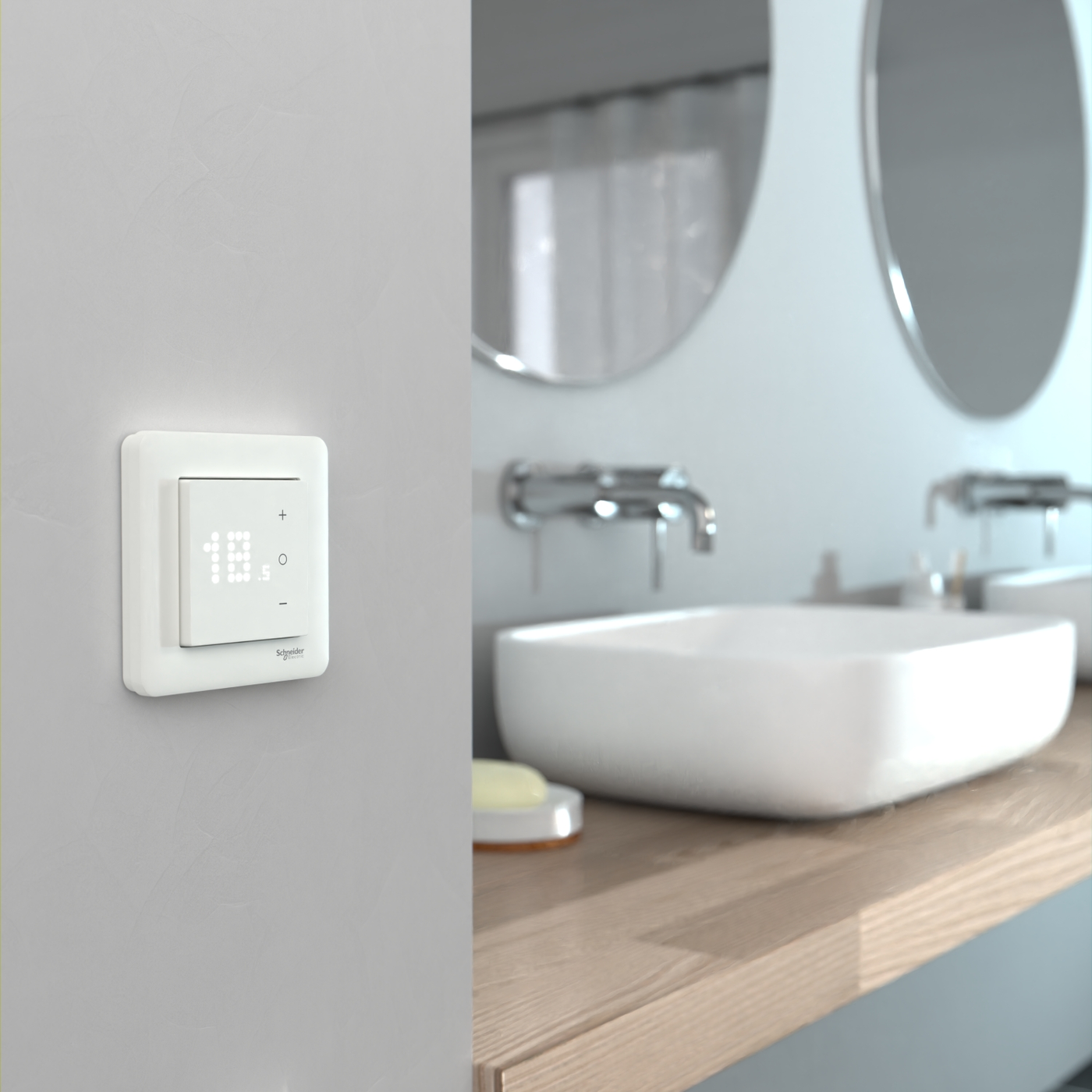 Uppkopplad Termostat Schneider Electric Exxact för Rum/golv Elektronisk 16A kan Styras via Wiser-appen Zigbee 3.0