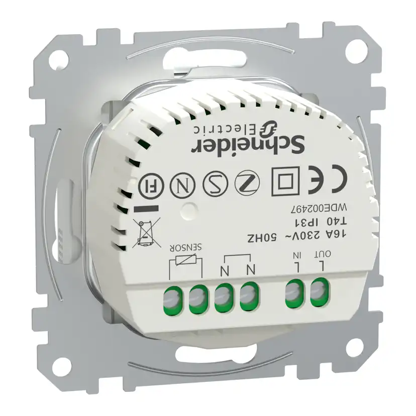Uppkopplad Termostat Schneider Electric Exxact för Rum/golv Elektronisk 16A kan Styras via Wiser-appen Zigbee 3.0
