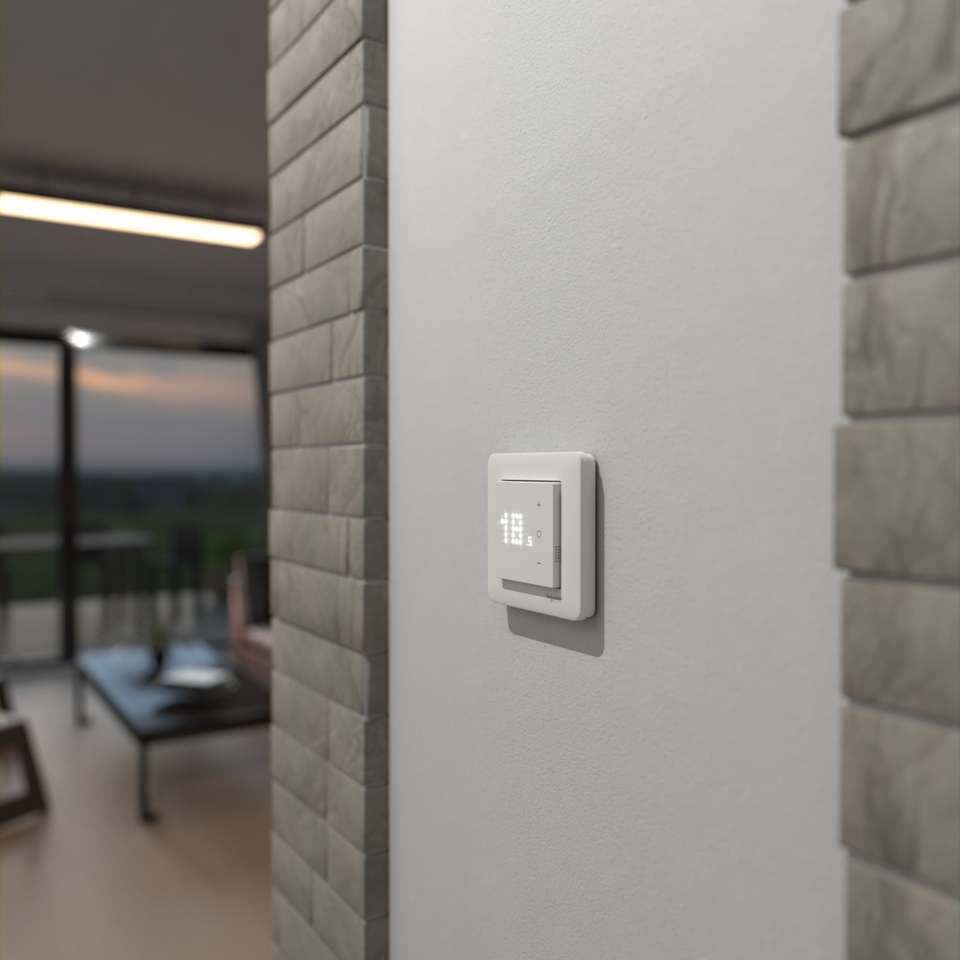 Uppkopplad Termostat Schneider Electric Exxact för Rum/golv Elektronisk 16A kan Styras via Wiser-appen Zigbee 3.0