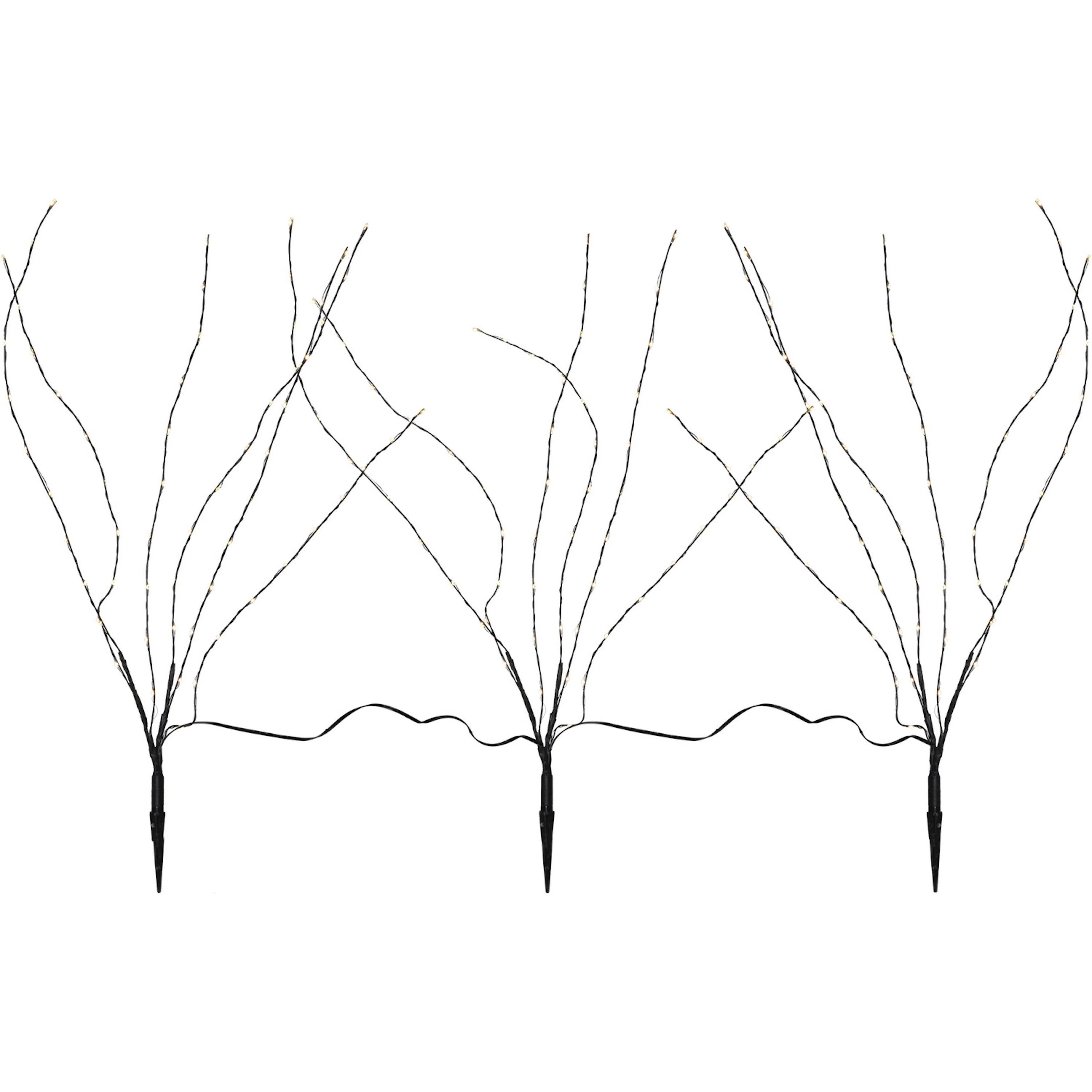 Ljusträd Star Trading Reedy 60 cm 3x60 L Svart