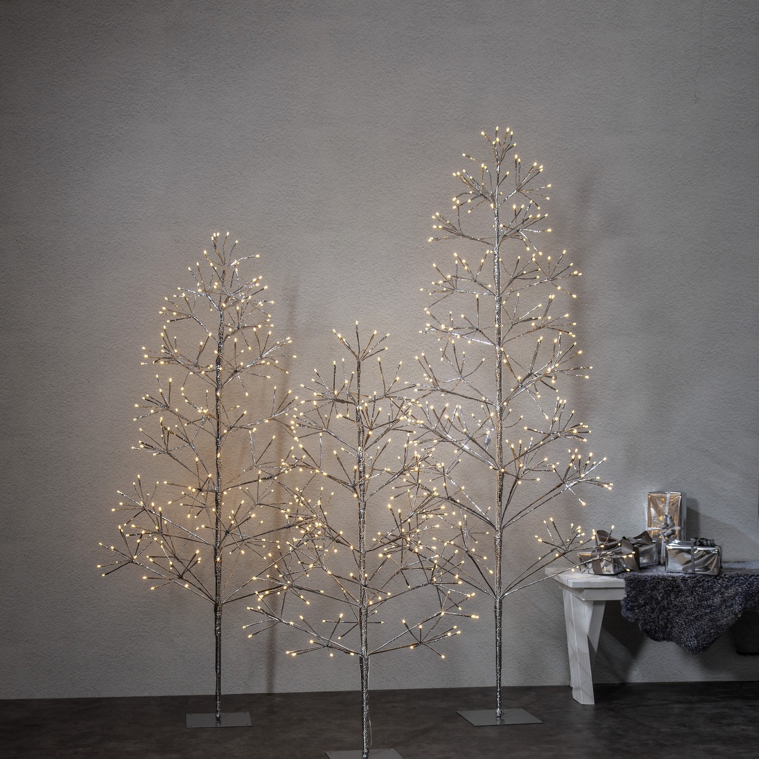 Dekorationsträd Star Trading Flower Tree Silver