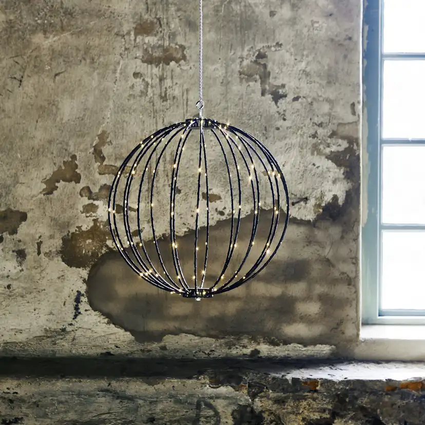 Hängande Dekoration Star Trading Klot Mounty Svart
