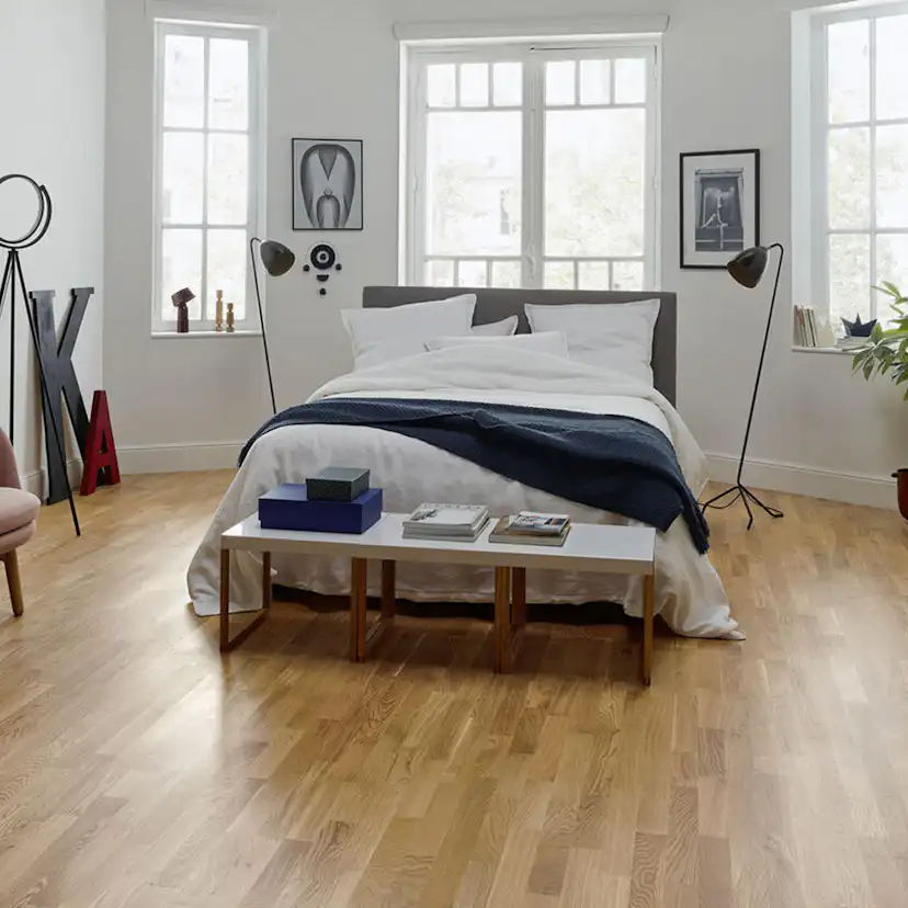 Parkettgolv Tarkett Pure Ek Nature Lackat 3-Stavs Trägolv