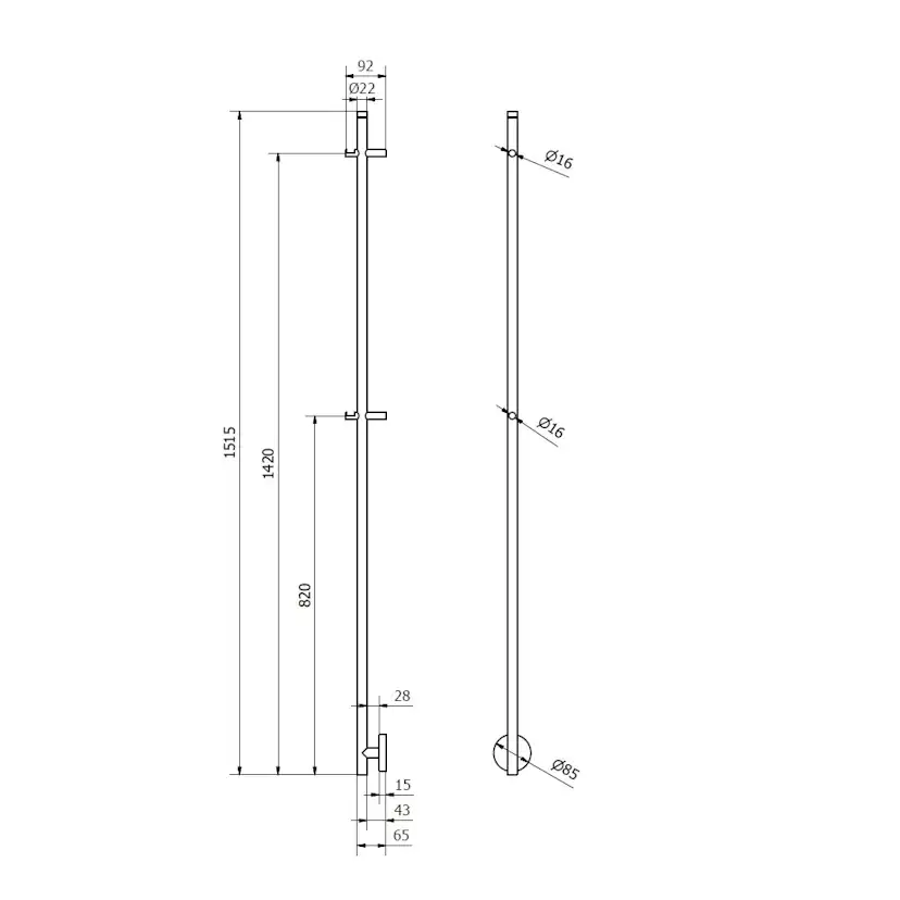 Handdukstork Alterna Rod