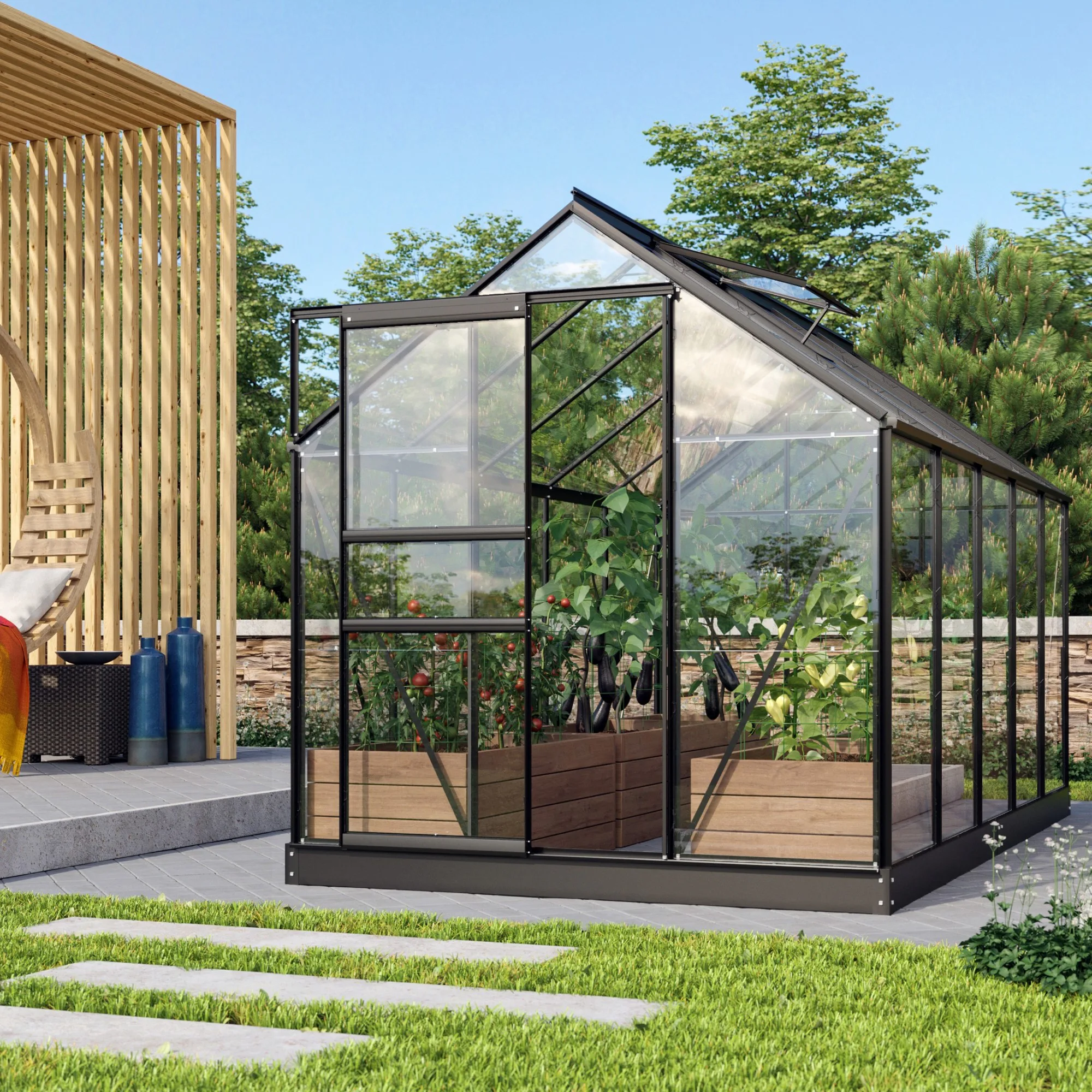 Växthus Vitavia Venus 6,2 med Sockel