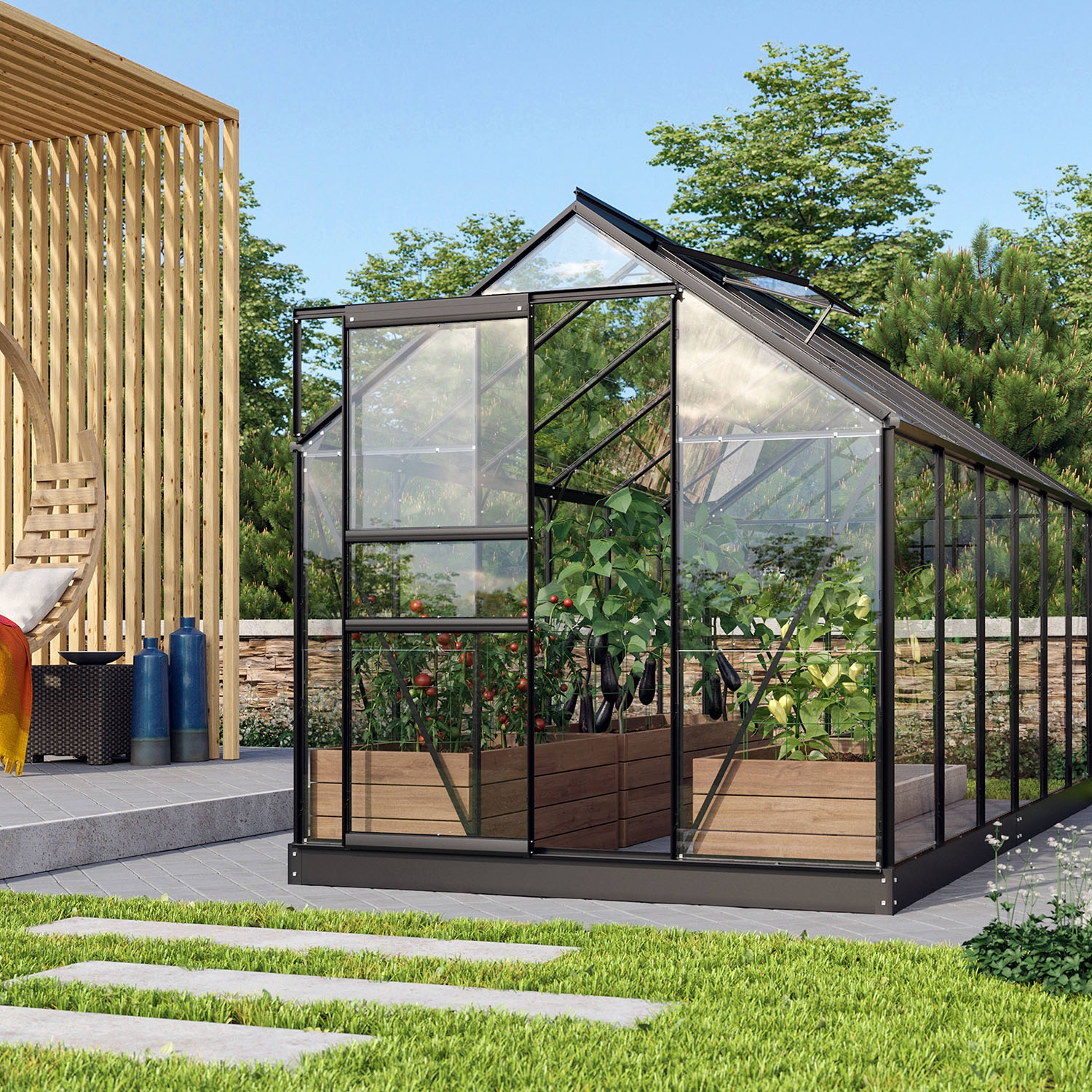 Växthus Vitavia Venus 7,5 med Sockel