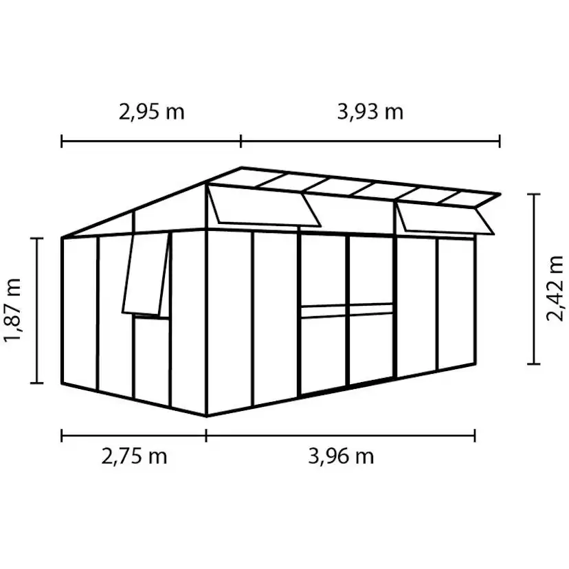 Växthus Vitavia Aphrodite 11,5 kvm