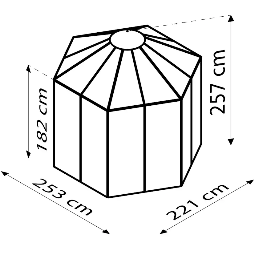 Växthus Vitavia Hera 4,5 m2