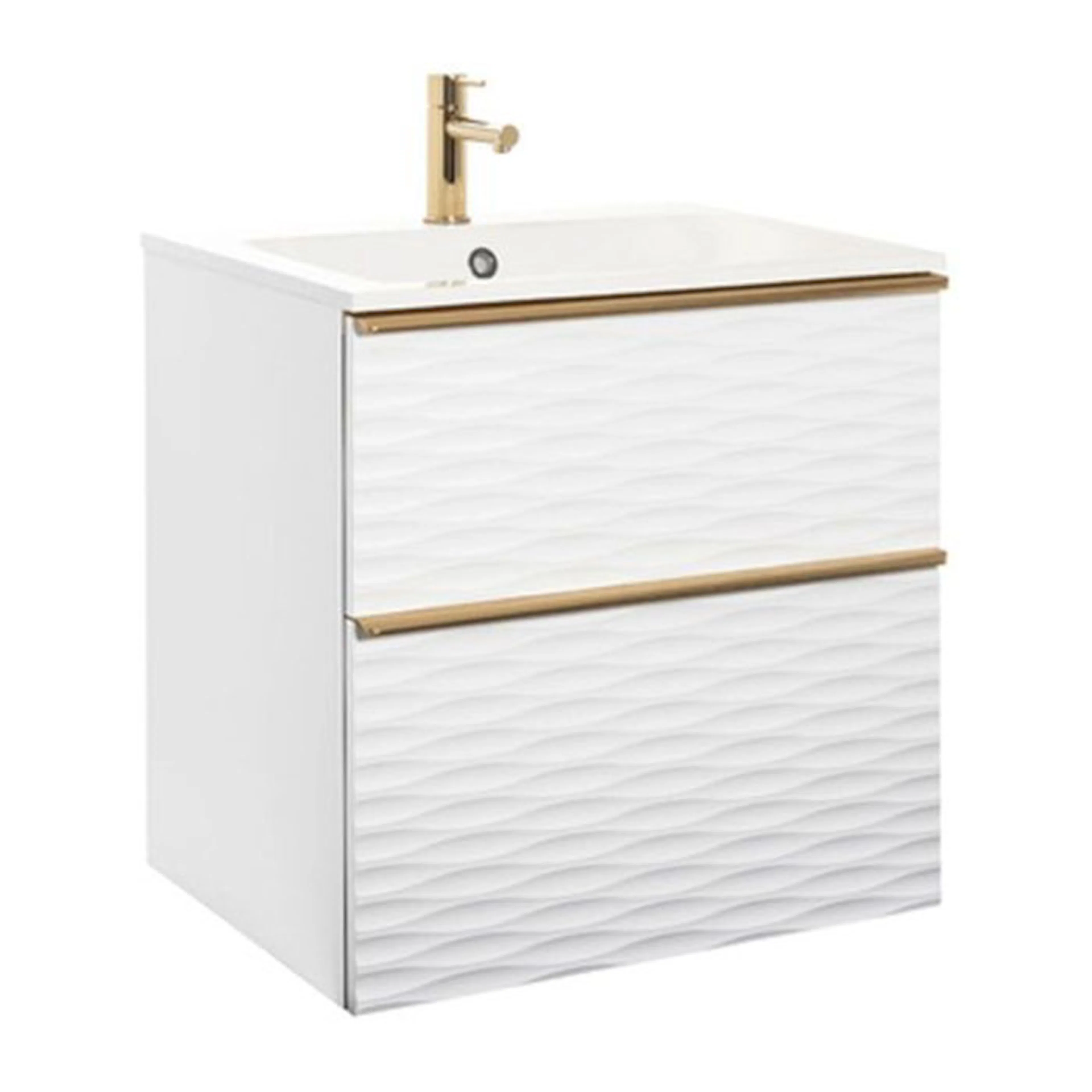 Tvättställsskåp Alterna Isella Aqua Wave med Ariella Tvättställ Mineralkomposit