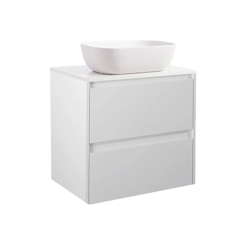 Tvättställsskåp Alterna Luxor med Bänkskiva Kvartskomposit och Rektangulärt Tvättställ