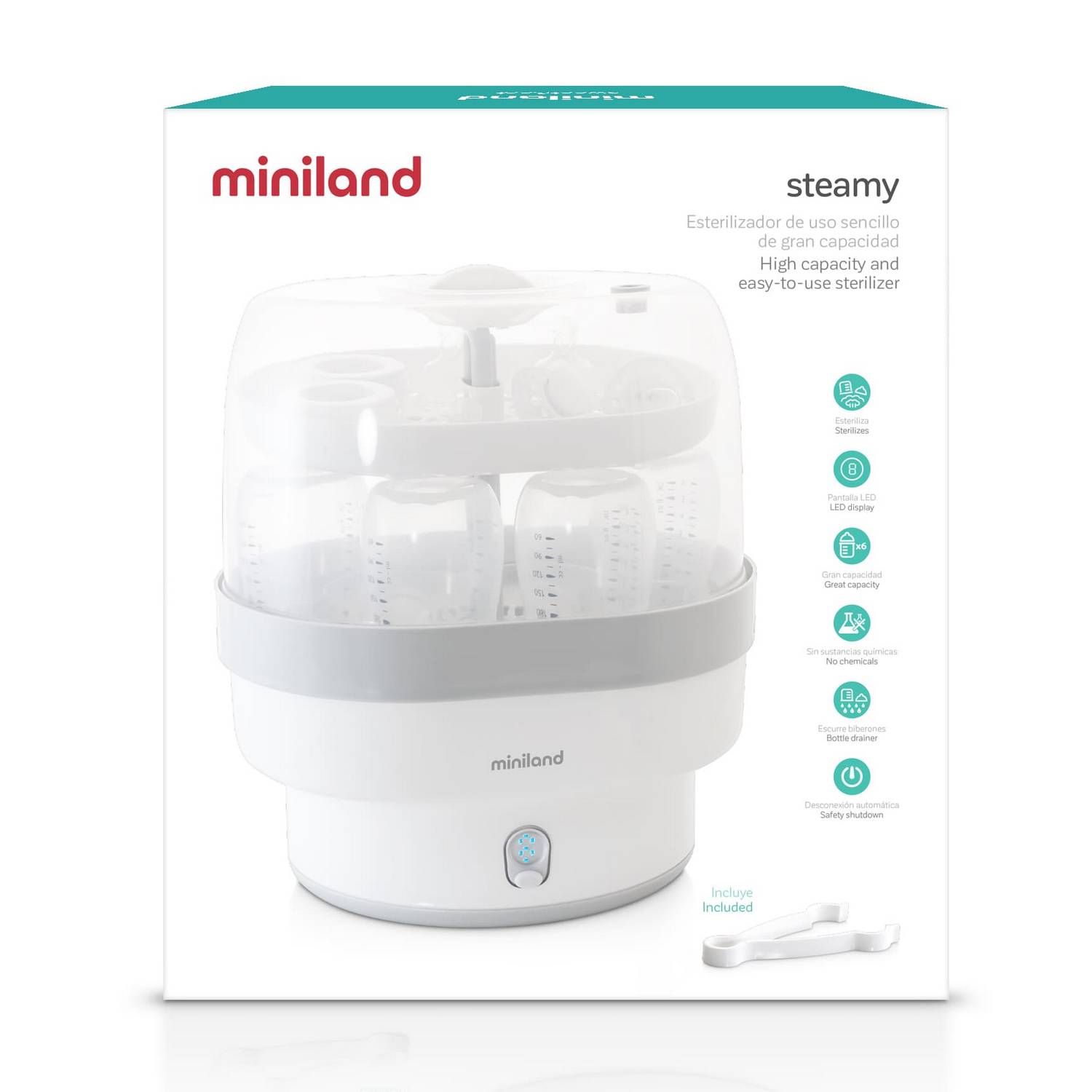 Sterilisator Miniland Steamy Flaskvärmare